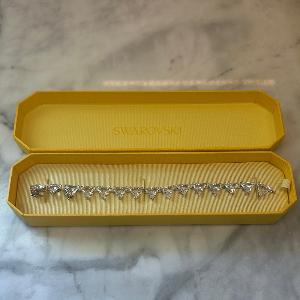 Swarovski Silver Triangle Crystal Ortyx Bracelet
